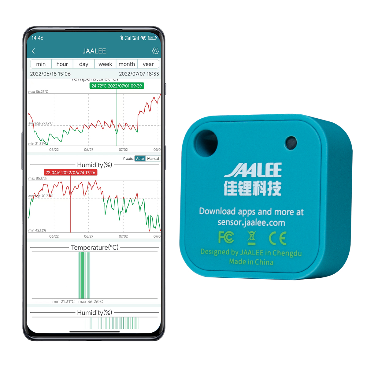 jaalee JHT Temperature/Humidit - Digital Hygrometer Probe avaliação e preço