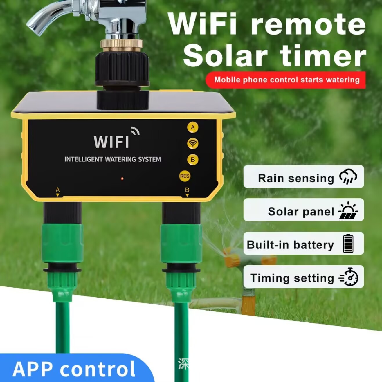 Tuya WiFi Solar Water Valve Ir - Timer Dual Outlet avaliação e preço
