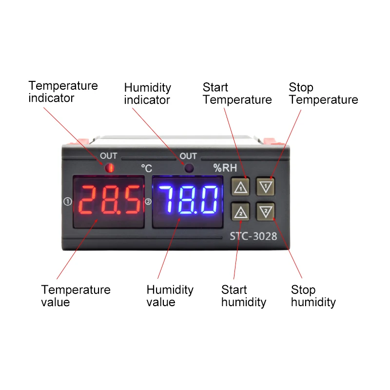STC-3028 LED Digital Thermosta - Digital Hygrometer Probe avaliação e preço