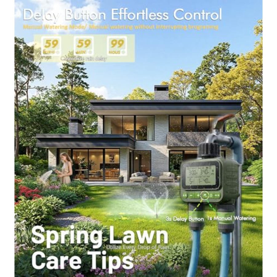 Smart Sprinkler Timer for Lawn - Timer Dual Outlet avaliação e preço