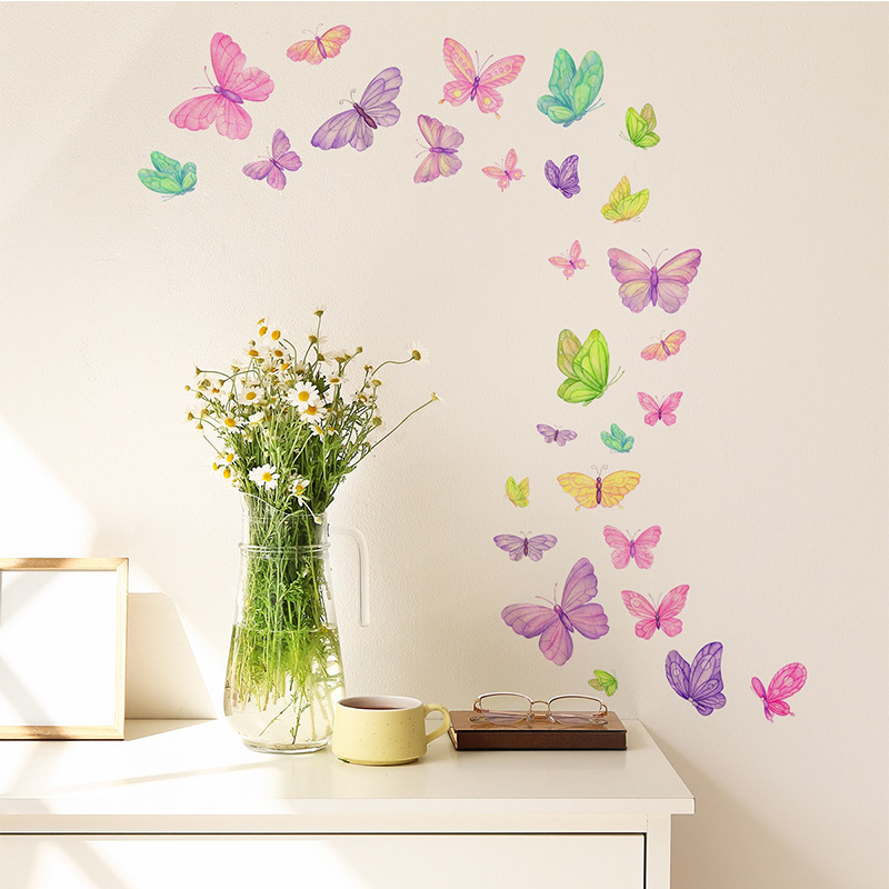 Romantic butterfly Wall Sticke - Pvc Panel Background avaliação e preço