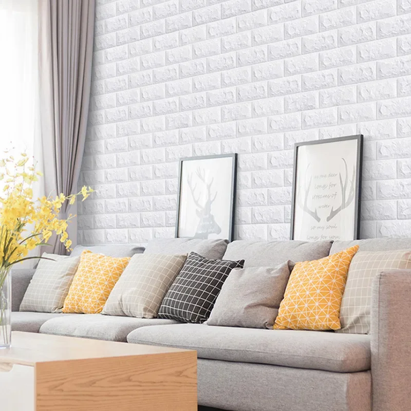 70cmx1/3/5/10M 3D Foam Brick W - Pvc Panel Background avaliação e preço
