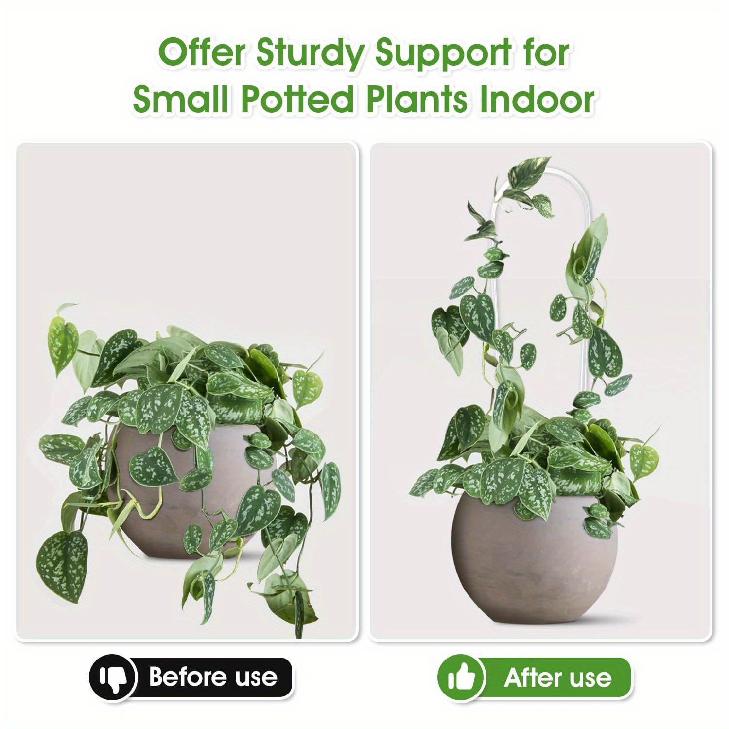 3pc u-shaped acrylic plant cli - Vine Climbing Plastic avaliação e preço