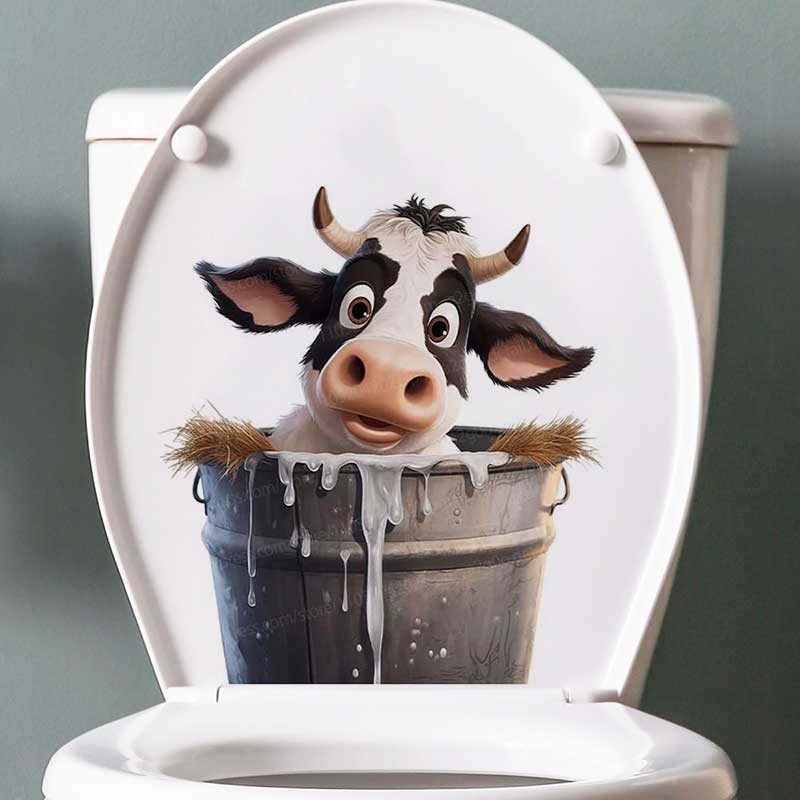 Cute Cow Wall Stickers Self-Ad - Pvc Panel Background avaliação e preço