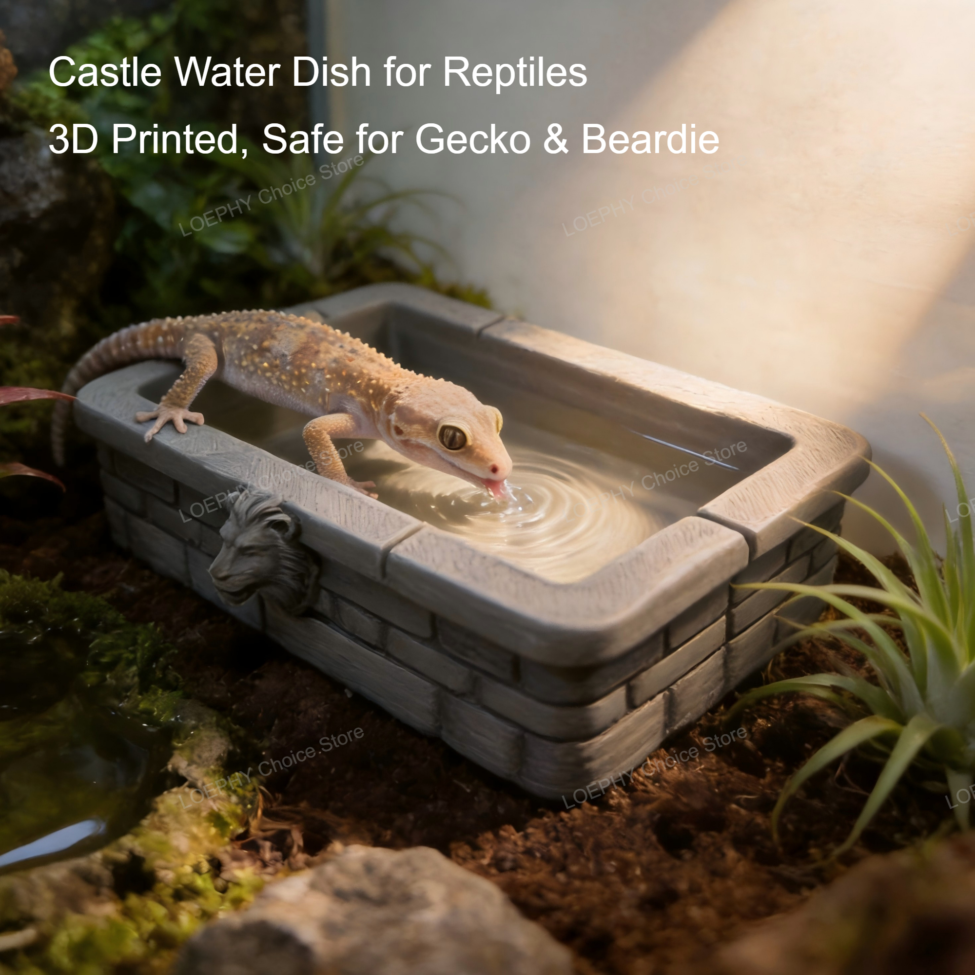 Reptile Water Bowl 3D Printed  - Water Dish Reptile avaliação e preço