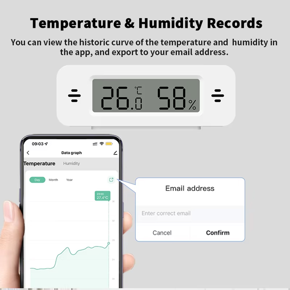 Tuya Zigbee WiFi Mini Temp & H - Digital Hygrometer Probe avaliação e preço
